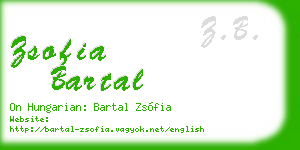 zsofia bartal business card