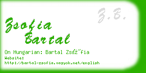 zsofia bartal business card